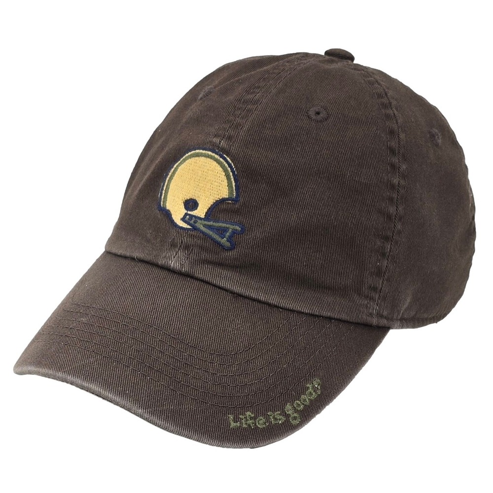 Life is Good Cap‎ Brown Football Helmet Embroidered Cotton Adjustable Dad Hat
